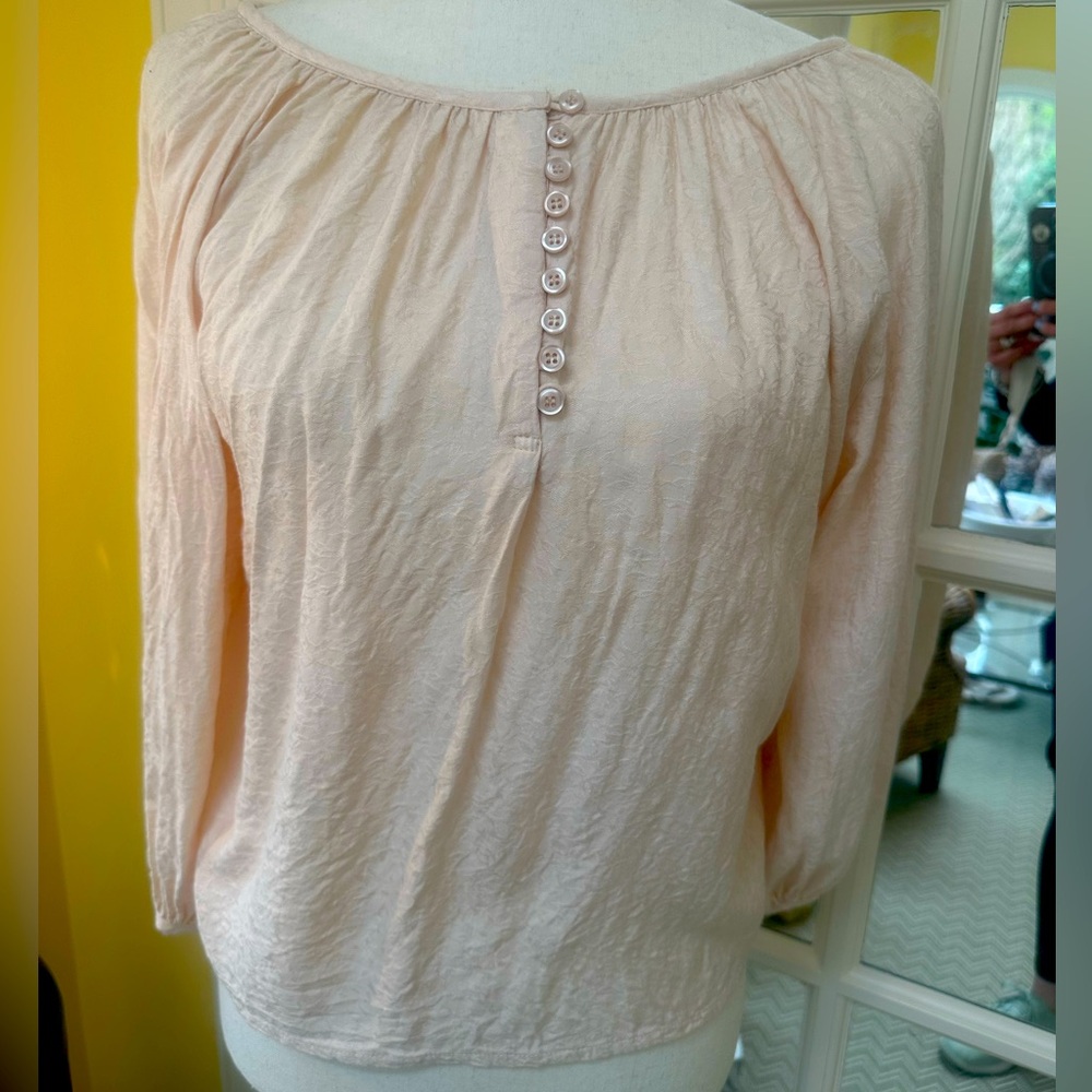 Chelsea & Violet NWOT Size M Dolman Sleeve Pale Pink Scoop Neck Summer Blouse